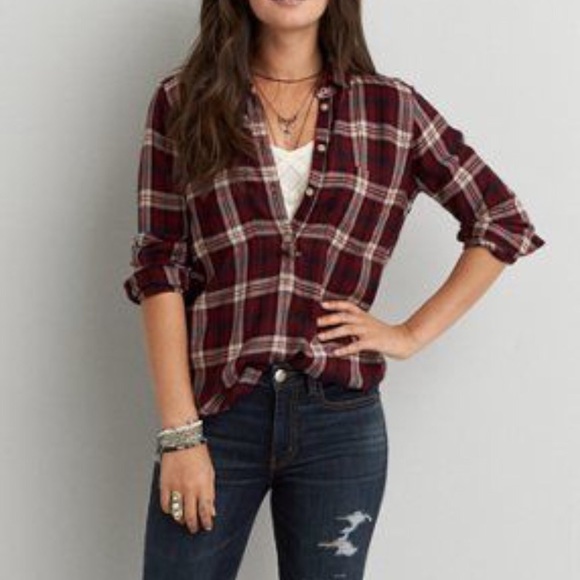 American eagle boyfriend fit flannel Clearance